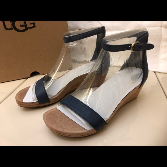 UGG Shoes - UGG Australia Emilia Wedge Ankle Strap Sandals NIB